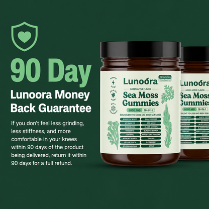 Lunoora Sea Moss Gummies — Natural Joint Support To Help Ease Knee Stiffness & Inflammation